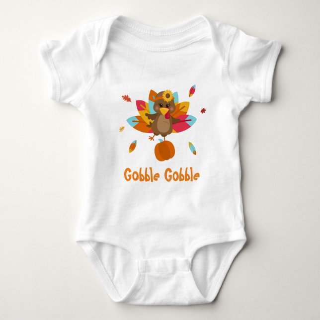 Turbodykostpojke Gobble gobble bodydress tjej T Shirt (Framsida)