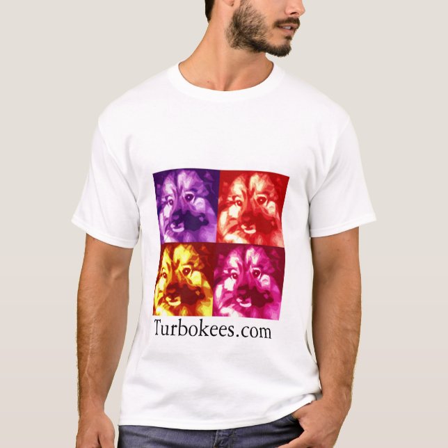 Turbokees.com kvadrat färgad logotyp tröja (Framsida)