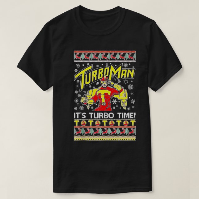 TurboMan har Turbo Time Ugly T Shirt (Design framsida)