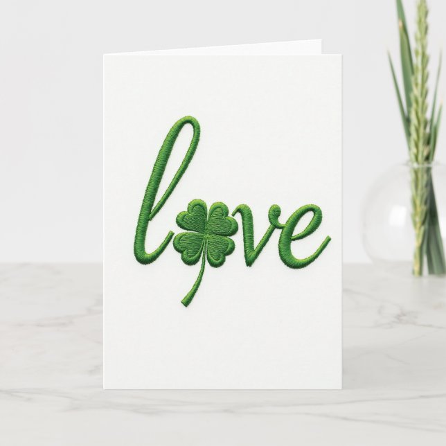 Turbroderat Lucky Love-kort Kort (Framsida)