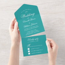 Turbröllop Elegant handskriven kalligrafi Blått RS