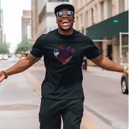 Turbulent Heart-Dark Moody Gothic Abstract Art T Shirt