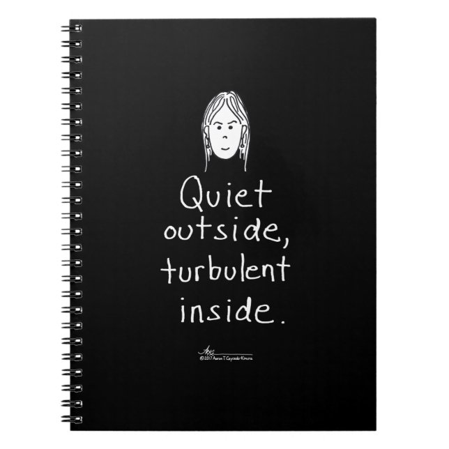 Turbulent insidasvartanteckningsbok anteckningsbok (Framsidan)