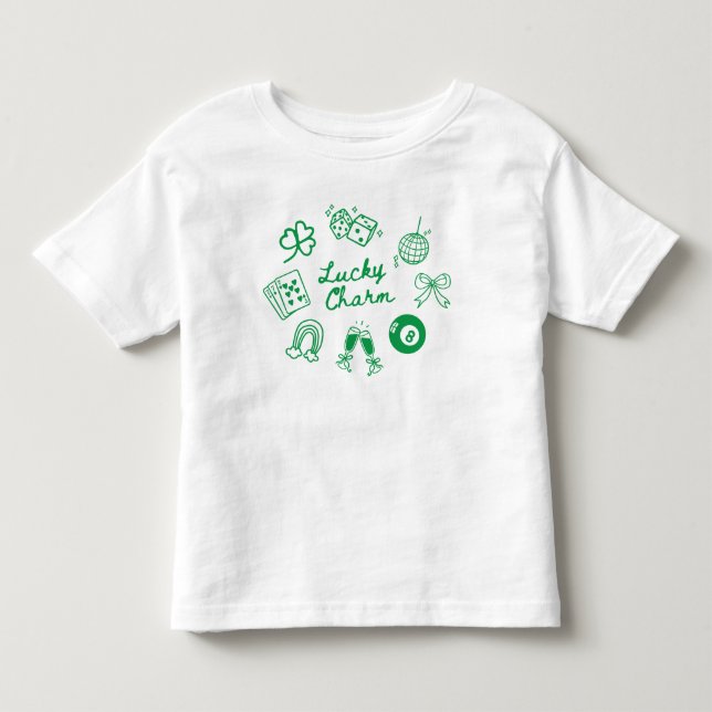 Turcharmen för St Patricks Day Lucky Clover T Shirt (Framsida)