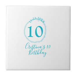 Turcitcirkeln. Runda glitter 10-årsdagen fet Kakelplatta