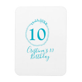 Turcitcirkeln. Runda glitter 10-årsdagen fet Magnet