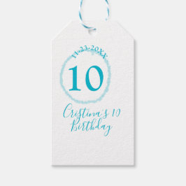 Turcitcirkeln. Runda glitter 10-årsdagen fet Presentetikett