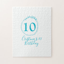 Turcitcirkeln. Runda glitter 10-årsdagen fet Pussel