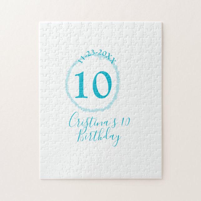 Turcitcirkeln. Runda glitter 10-årsdagen fet Pussel (Vertikal)