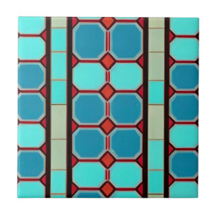 Turcityplattor på rödbeige mosaik kakelplatta