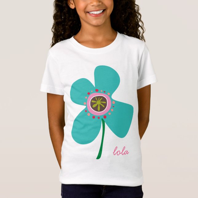 Turcoise Daisy Pop Whimsical & Cute Summer Flower Tröja (Framsida)