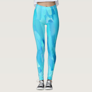 Turcoise Paint Splatter Leggings