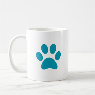 "Turcoise Paw Print" Mugg