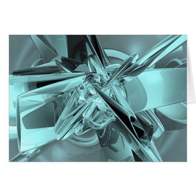 Turcoise Refltions Hälsningskort (Framsidan Horizontal)