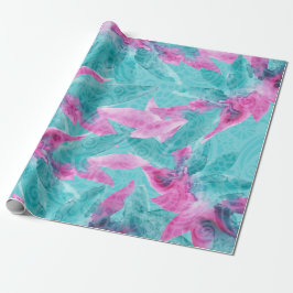 Turcoise Rosa Abstrakt Hawaiian Flowers Presentpapper