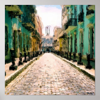 Turcos Alley - Watercolor Sketch Sigch Poster