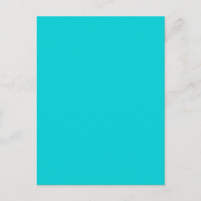 Turcos Aqua Blue Solid Trend Färg - bakgrund Vykort (Framsida)