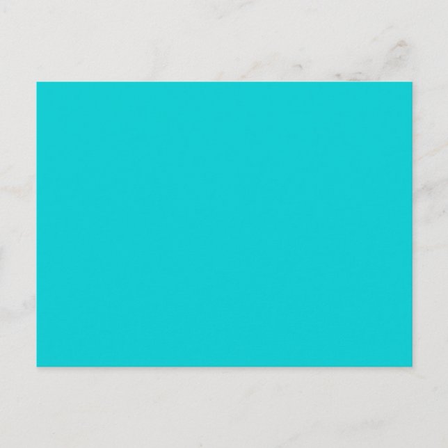 Turcos Aqua Blue Solid Trend Färg - bakgrund Vykort (Framsida)