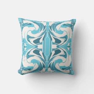 Turcos Aqua Off White Mediterranean Large Tiles Kudde