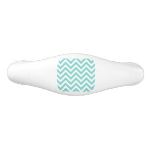 Turcos Aqua White Large Chevron ZigZag Mönster Handtag
