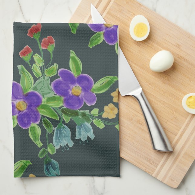 Turcos Artsy Blommigt Kökshandduk (Vikt i Fjärdedel)