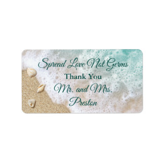 Turcos Beach Vågar Spread Kärlek Hand Sanitizer Adressetikett