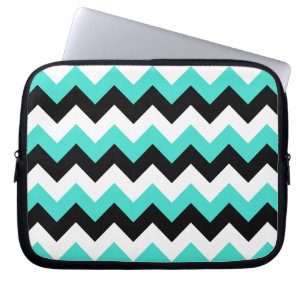Turcos Black and White Chevron Laptop Fodral