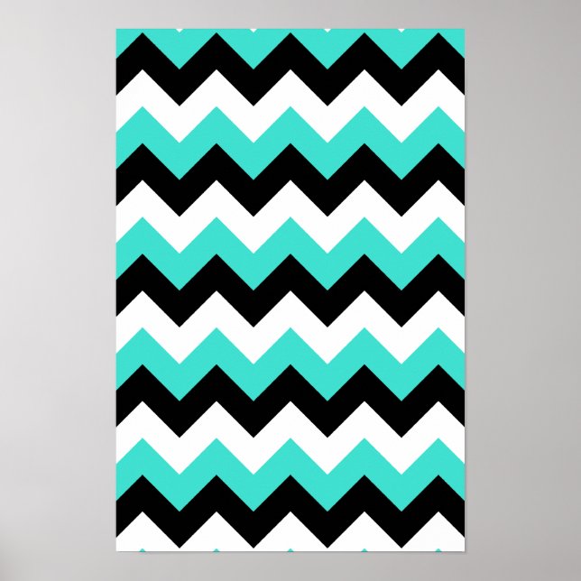 Turcos Black and White Chevron Poster (Framsidan)