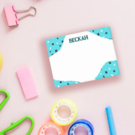 Turcos Black Coola Stars Add Namn Post-it Block