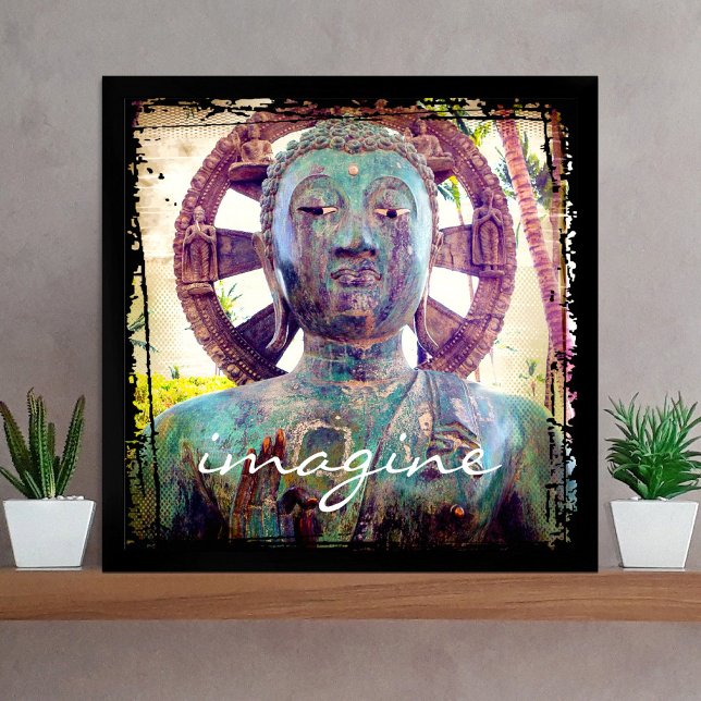 Turcos Blue Antique Buddha Photo Imagine-skript Poster (Skapare uppladdad)