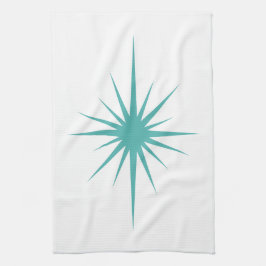 Turcos Blue Atomic Star Mid Century Hand Towel Kökshandduk
