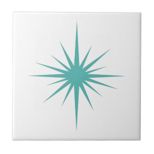 Turcos Blue Atomic Starburst Mid-hundens moderna Kakelplatta