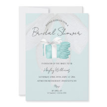 Turcos Blue Bow Inbjudningskort för möhippan