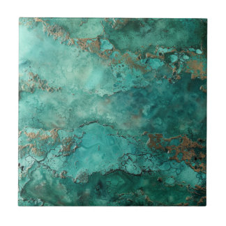 Turcos Blue Chrysocolla Mineral Stone Kakelplatta