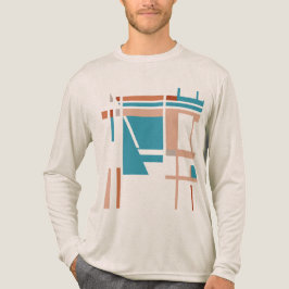 Turcos Blue Coral Rust MCM-inspirerade fyrkanter T Shirt