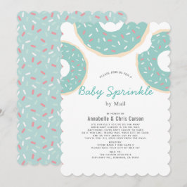 Turcos Blue Donut Baby Sprinkle Shower by Mail Inbjudningar