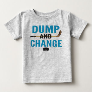 Turcos Blue Dump och Change Hockey Baby T Shirt
