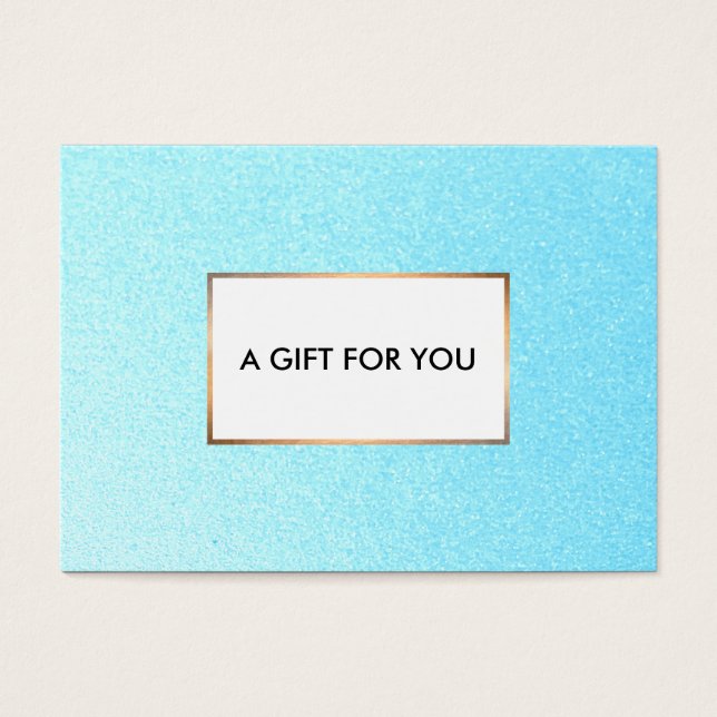 Turcos Blue Gift Card Visitkort (Framsidan)