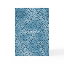 Turcos Blue Glitter Leopard Skriv ut