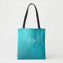 Turcos Blue Glitter & Sparkles Monogrammed