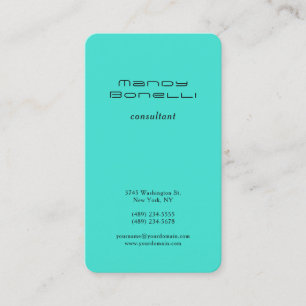 Turcos Blue GreenTrend-minimalistisk Professionell Visitkort