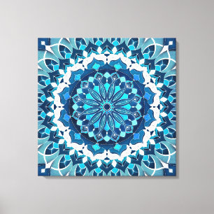 Turcos Blue Mandala Canvastryck