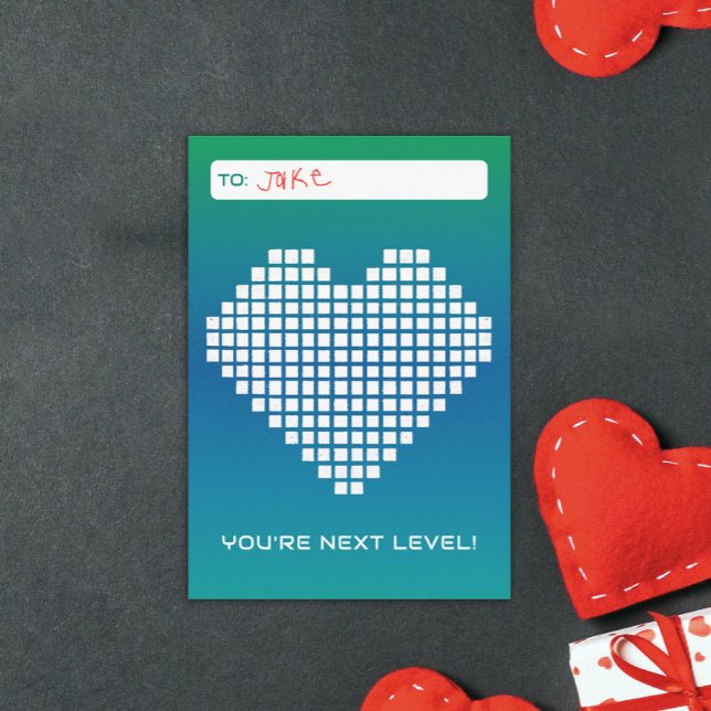 Turcos Blue Next Level Gamer Valentine Inbjudningar (Skapare uppladdad)