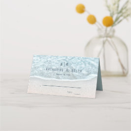 Turcos Blue Ocean Beach Wedding Placeringskort