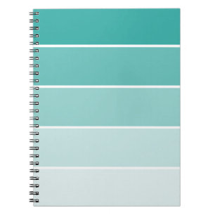 Turcos Blue Paint Chip Anteckningsbok Med Spiral