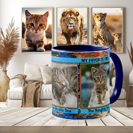 Turcos Blue Personlig Funny Cats Photo Mugg