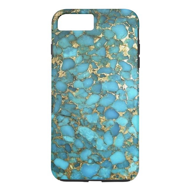 "Turcos Blue Phone Case" Case-Mate iPhone Skal (Baksida)