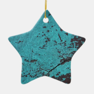 Turcos Blue Rusted Julgransprydnad Keramik