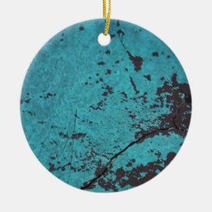Turcos Blue Rusted Julgransprydnad Keramik