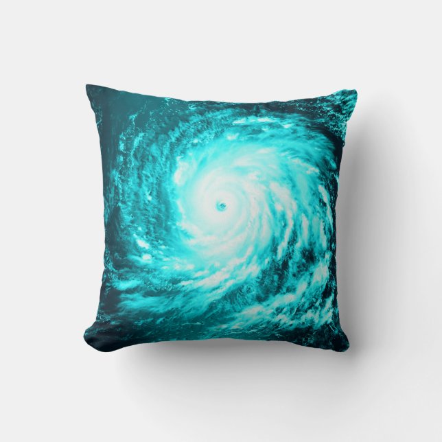 Turcos Blue Spiral Vatten Whirlpool Kudde (Framsida)